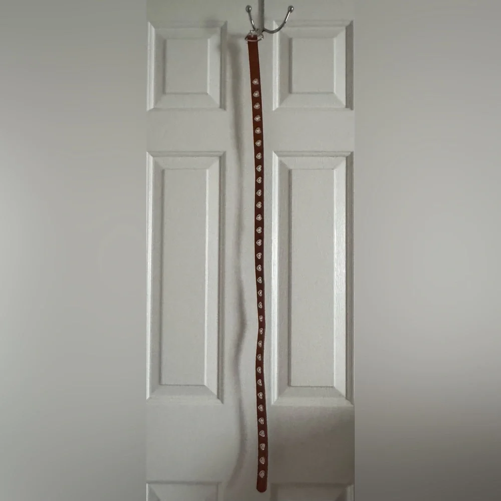 Heart-Shaped Buckle Brown Belt